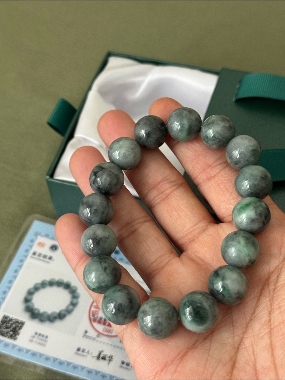 Natural Burmese Jadeite Jade Bracelet (Type A, Certified) – 59.61g
